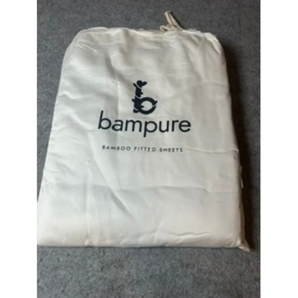 Bampure King Bamboo Fitted Sheets White Organic Viscose Cooling Bedding